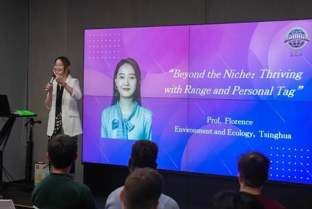 Professor Florence speaking at the 2025 welcome speaker series